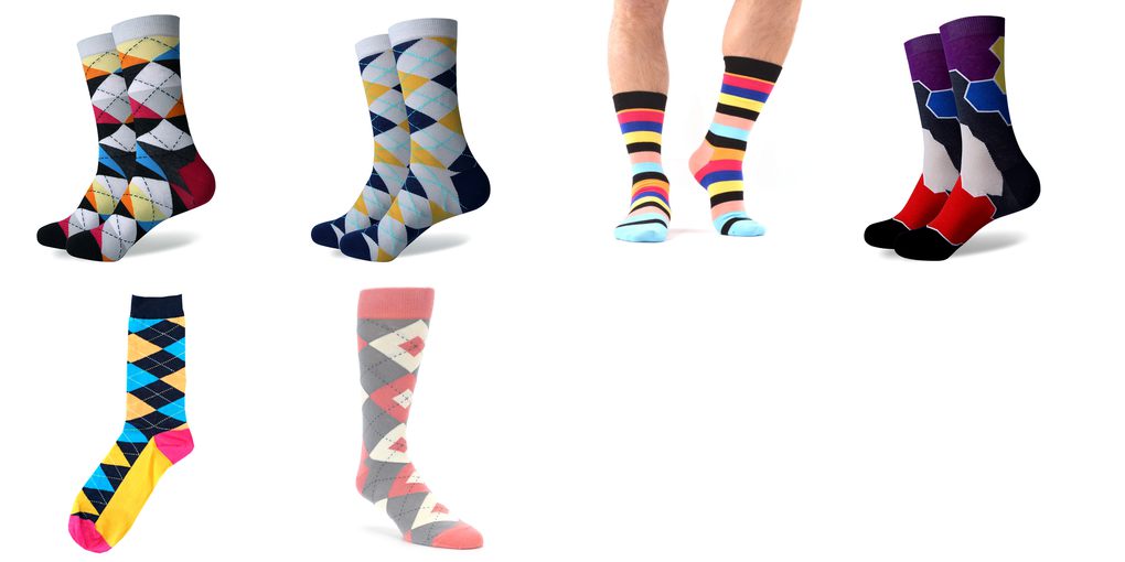 colorful argyle socks